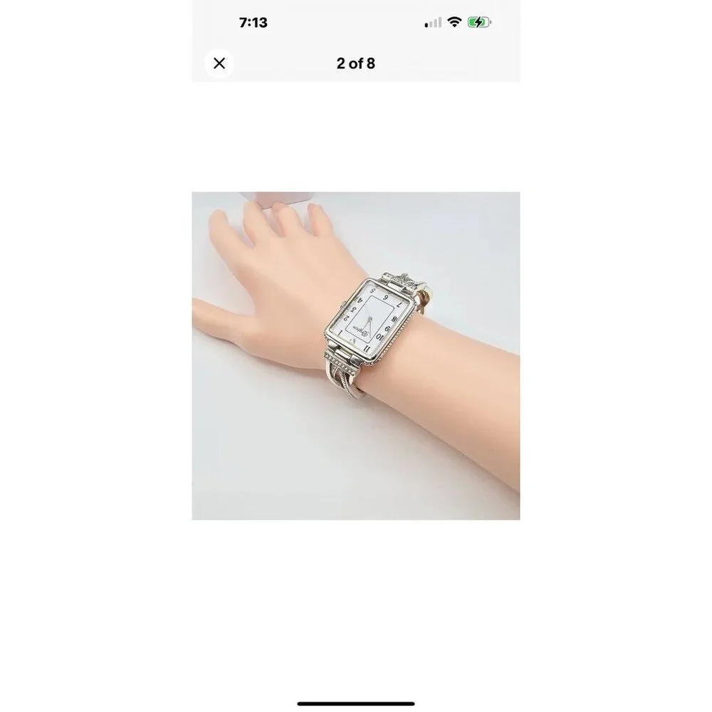 Brighton Neptunes Rings Swirl Watch Crystal Accent Two-Tone 7